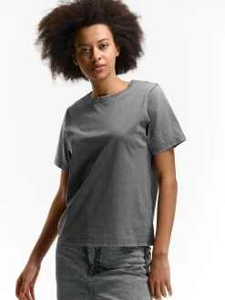 GATE Bawełniana koszulka z efektem sprania| Koszulki I Topy·Koszulki