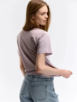 GATE Bawełniana koszulka z efektem sprania| Koszulki I Topy·Koszulki