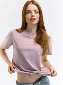 GATE Bawełniana koszulka z efektem sprania| Koszulki I Topy·Koszulki