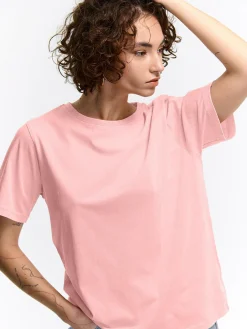 GATE Bawełniana koszulka z efektem sprania| Koszulki I Topy·Koszulki