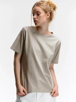 GATE Bawełniana koszulka z efektem sprania| Koszulki I Topy·Koszulki