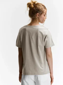 GATE Bawełniana koszulka z efektem sprania| Koszulki I Topy·Koszulki