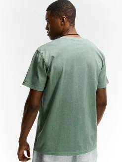 GATE Bawełniana koszulka z efektem sprania| Koszulki·Koszulki ☀️|Koszulki·Basic Koszulki I Podkoszulki