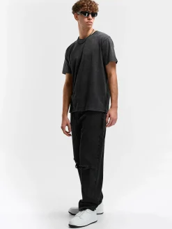 GATE Bawełniana koszulka z efektem sprania| Koszulki·Koszulki ☀️|Koszulki·Basic Koszulki I Podkoszulki