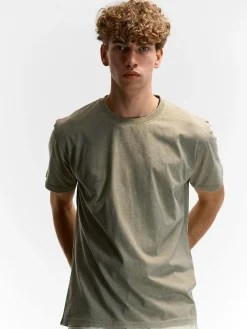 GATE Bawełniana koszulka z efektem sprania| Koszulki·Koszulki ☀️|Koszulki·Basic Koszulki I Podkoszulki