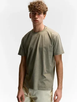 GATE Bawełniana koszulka z efektem sprania| Koszulki·Koszulki ☀️|Koszulki·Basic Koszulki I Podkoszulki