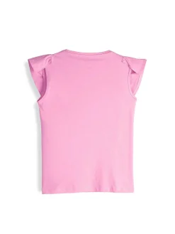 GATE Bawełniana koszulka z falbankami|Dzieci Dziewczynki·Koszulki I Topy