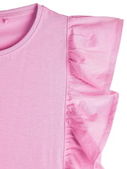 GATE Bawełniana koszulka z falbankami|Dzieci Dziewczynki·Koszulki I Topy