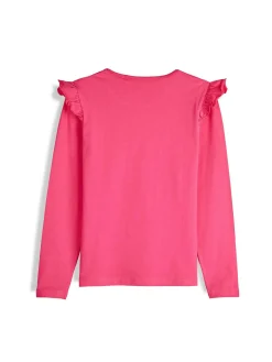 GATE Bawełniana koszulka z falbankami|Dzieci Dziewczynki·Koszulki I Topy