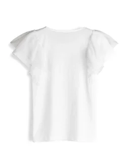 GATE Bawełniana koszulka z falbankami|Dzieci Dziewczynki·Koszulki I Topy