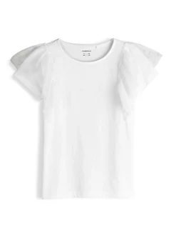 GATE Bawełniana koszulka z falbankami|Dzieci Dziewczynki·Koszulki I Topy