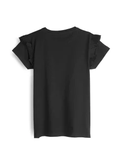 GATE Bawełniana koszulka z falbankami|Dzieci Dziewczynki·Koszulki I Topy