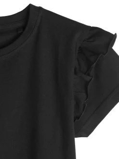 GATE Bawełniana koszulka z falbankami|Dzieci Dziewczynki·Koszulki I Topy