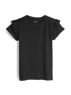 GATE Bawełniana koszulka z falbankami|Dzieci Dziewczynki·Koszulki I Topy