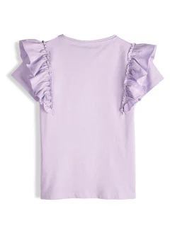 GATE Bawełniana koszulka z falbankami|Dzieci Dziewczynki·Koszulki I Topy