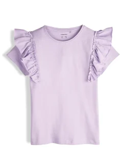 GATE Bawełniana koszulka z falbankami|Dzieci Dziewczynki·Koszulki I Topy