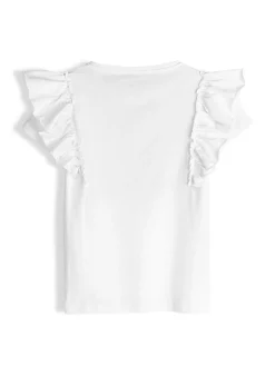 GATE Bawełniana koszulka z falbankami|Dzieci Dziewczynki·Koszulki I Topy