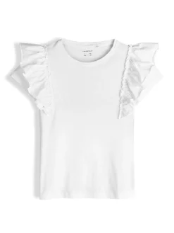 GATE Bawełniana koszulka z falbankami|Dzieci Dziewczynki·Koszulki I Topy