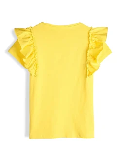 GATE Bawełniana koszulka z falbankami|Dzieci Dziewczynki·Koszulki I Topy