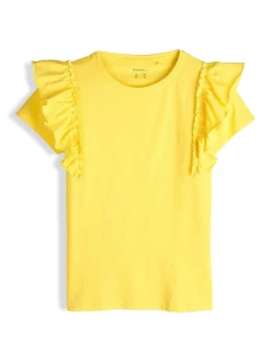 GATE Bawełniana koszulka z falbankami|Dzieci Dziewczynki·Koszulki I Topy