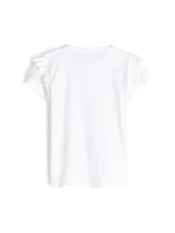 GATE Bawełniana koszulka z falbankami|Dzieci Dziewczynki·Koszulki I Topy