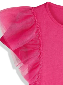 GATE Bawełniana koszulka z falbankami|Dzieci Dziewczynki·Koszulki I Topy