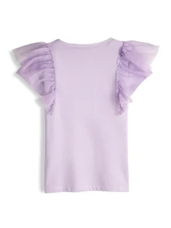 GATE Bawełniana koszulka z falbankami|Dzieci Dziewczynki·Koszulki I Topy