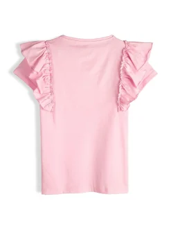 GATE Bawełniana koszulka z falbankami|Dzieci Dziewczynki·Koszulki I Topy