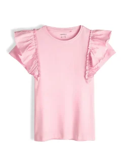 GATE Bawełniana koszulka z falbankami|Dzieci Dziewczynki·Koszulki I Topy