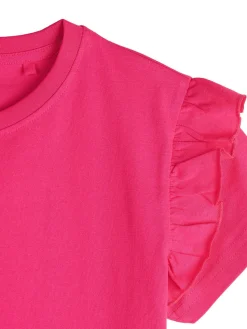 GATE Bawełniana koszulka z falbankami|Dzieci Dziewczynki·Koszulki I Topy