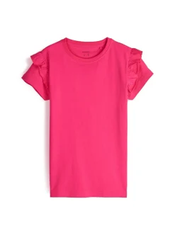 GATE Bawełniana koszulka z falbankami|Dzieci Dziewczynki·Koszulki I Topy