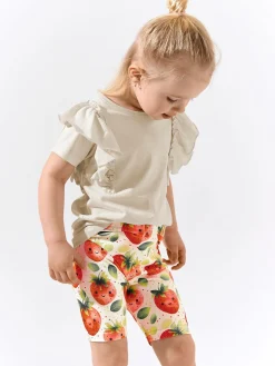 GATE Bawełniana koszulka z falbankami|Dzieci Dziewczynki·Koszulki I Topy