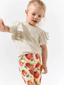 GATE Bawełniana koszulka z falbankami|Dzieci Dziewczynki·Koszulki I Topy