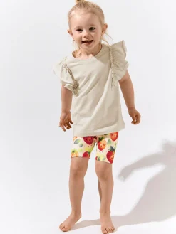 GATE Bawełniana koszulka z falbankami|Dzieci Dziewczynki·Koszulki I Topy