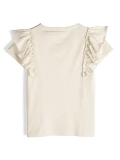 GATE Bawełniana koszulka z falbankami|Dzieci Dziewczynki·Koszulki I Topy