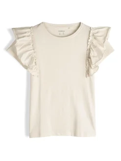 GATE Bawełniana koszulka z falbankami|Dzieci Dziewczynki·Koszulki I Topy