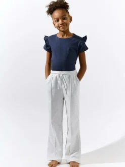 GATE Bawełniana koszulka z falbankami|Dzieci Dziewczynki·Koszulki I Topy