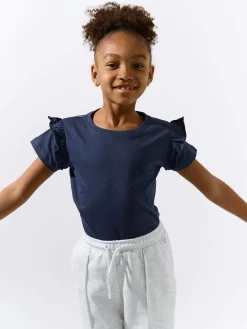 GATE Bawełniana koszulka z falbankami|Dzieci Dziewczynki·Koszulki I Topy