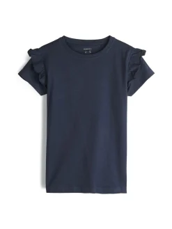 GATE Bawełniana koszulka z falbankami|Dzieci Dziewczynki·Koszulki I Topy