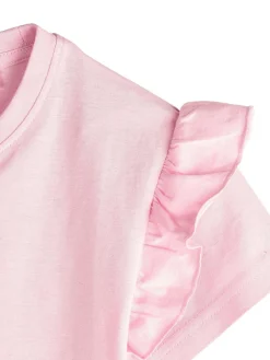 GATE Bawełniana koszulka z falbankami|Dzieci Dziewczynki·Koszulki I Topy