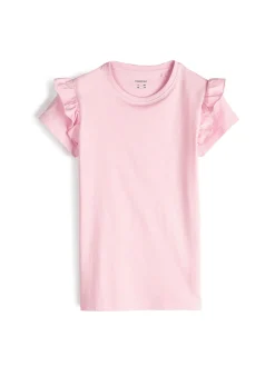 GATE Bawełniana koszulka z falbankami|Dzieci Dziewczynki·Koszulki I Topy