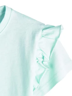 GATE Bawełniana koszulka z falbankami|Dzieci Dziewczynki·Koszulki I Topy