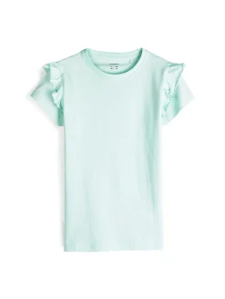 GATE Bawełniana koszulka z falbankami|Dzieci Dziewczynki·Koszulki I Topy