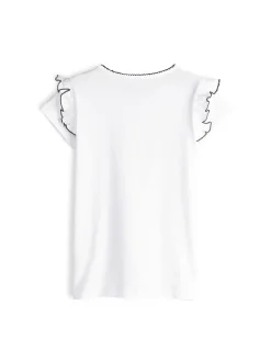 GATE Bawełniana koszulka z falbankami|Dzieci Dziewczynki·Koszulki I Topy