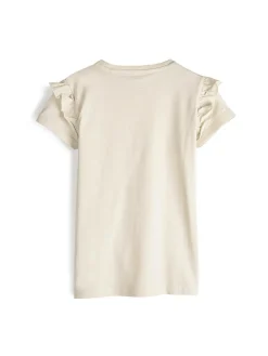 GATE Bawełniana koszulka z falbankami|Dzieci Dziewczynki·Koszulki I Topy