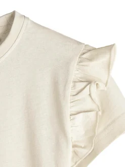 GATE Bawełniana koszulka z falbankami|Dzieci Dziewczynki·Koszulki I Topy