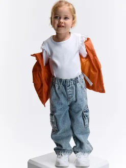 GATE Bawełniana koszulka z falbankami|Dzieci Dziewczynki·Koszulki I Topy