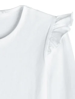 GATE Bawełniana koszulka z falbankami|Dzieci Dziewczynki·Koszulki I Topy