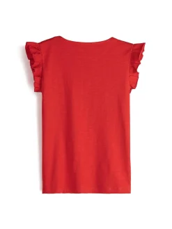 GATE Bawełniana koszulka z falbankami|Dzieci Dziewczynki·Koszulki I Topy