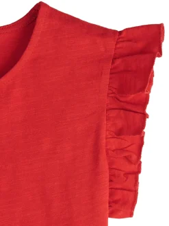 GATE Bawełniana koszulka z falbankami|Dzieci Dziewczynki·Koszulki I Topy